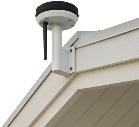 Wall Mount for Mammotion Luba/Yuka RTK Antenna – Heavy-Duty 44mm Tube Wall Bracket – Stable RTK GPS Base Holder for Robotic Lawn Mowers – Weatherproof Outdoor Installation – Screws Not Included