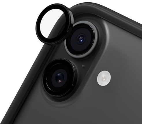 RhinoShield Kameraprotektoren für iPhone 17/16 Plus / 16 | Bruchsicher, hohe Transparenz, kratzfest, präzise Passform, Montagewerkzeug inklusive