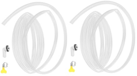 Gadpiparty 2 Sets Leakproof Ac Drain Hose Kit with Connector and Clamp Portable Air Conditioner Water Drain Pipe Compatible with Window and Split Units for Indoor and Outdoor Use