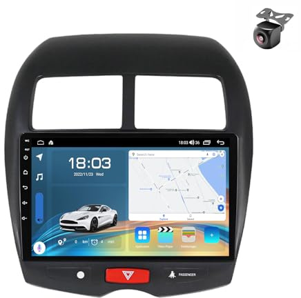 Android 15 Autoradio für Mitsubishi ASX 1 2010 2011 2012-2016 GPS Navigation 9 Zoll Kapazitiver Touchscreen Auto Stereo Mit Multimedia-Player Car Radio Carplay Android Auto (Y3 8Core 2+32G)