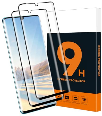 Carantee 2 Stück Schutzfolie für Huawei P30 Pro, HD-Klarheit 9H Härte Kratzfest Bläschenfrei P30 Pro Displayschutzfolie, 3D Curved Präziser Ausschnitt Anti-Schmutz Gehärtetes Folie