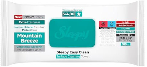 Sleepy Easy Clean Multi Surface Cleaning Wet Wipes - Mountain Breeze - 6 x 100 pcs (1)