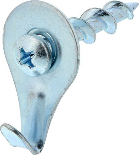 Hillman Chrome 122362 Self-Drilling Wall Dogs with Picture Hanging Hook, up to 50 lbs