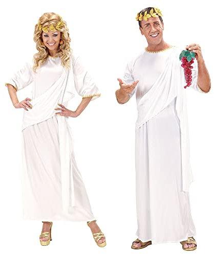 W WIDMANN MILANO Party Fashion - Costume Toga, bianco, dea / dio greco, romano, costumi di carnevale