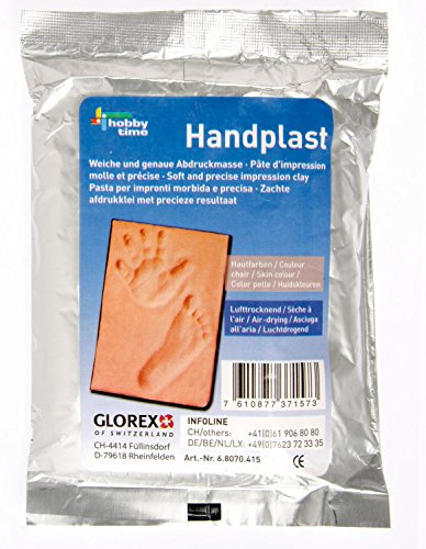 Glorex GmbH 6 8070 415 Handplast, Modelliermasse, hautfarben, 18 x 13 x 1, 5 cm