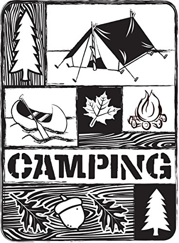 Darice 1218-23 Prägeschablone, Camping, Plastik, transparent, 10,8 x 14,6 x 0,4 cm