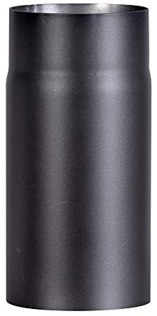 FIREFIX R130/2 Ofenrohr aus 2 mm starken Stahl (Rauchrohr) in 130 mm Durchmesser, für Kaminöfen und Feuerstellen, Senotherm, schwarz, 250 mm lang,