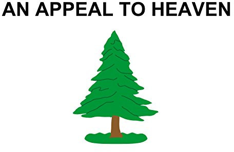 magFlags Drapeau XXL+ an Appeal to Heaven | an Appeal to Heaven Flag Also Called The Pine Tree Flag | Drapeau Paysage | 3.75m² | 150x250cm