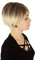 Prettyland Damen Herren Hell-blond Kurz-haar Glatt Pixie Perücke Gestuft Ombré Strähnen Wig Alltag C1352