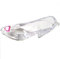 PC3721@ Packung mit 12 Märchen Mini Cinderella Slipper mit Edelsteinen (Klare Hausschuhe mit rosa Edelsteinen)