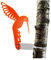 Sonnenfänger „Kolibri“ aus transparentem Acrylglas (Orange), fluoreszierend -> leuchtende Kanten auch in den Abendstunden, 20 cm Höhe, incl. Montagematerial, Frost- und Witterungsbeständig
