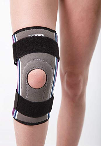 LOREY Kniebandage, Kniestütze aus offenporigem Neopren mit Zwei Klettverschlüssen (XXL)