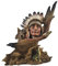 AGS Indianer Häuptling Wolf Büste Western Wilder Westen Wildwest Deko Figur Indian Warrior Indianerfigur
