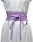 Cheerlife Damen Vintage Gürtel mit Spitze Blumen Breiter Taillengürtel Hüftgürtel zum Binden Wickelgürtel (Lila)