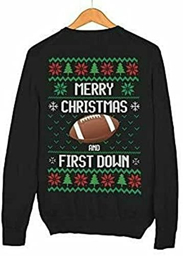 Ugly Christmas Sweatshirt First Down Unisex Weihnachtspullover Sweater