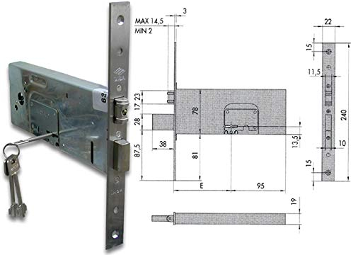 Cisa 301260 57360-100 Serrure à rouleau