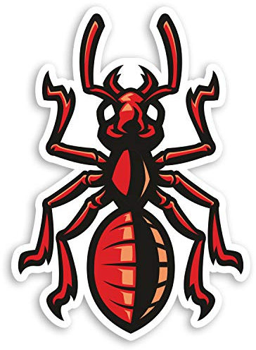 2 x 10 cm rote Ameisen-Vinyl-Aufkleber – Ameisen Insekten Cartoon Laptop Aufkleber #31855 (10 cm hoch)