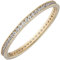 Jobo Damen-Ring schmal aus 8 Karat 333 Gold mit Zirkonia rundum Größe 52