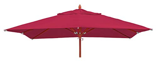 Mendler Toile pour Parasol de gastronomie en Bois HWC-C57, carré 4x4m Polyester 3kg - Bordeaux