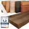 LAMO Manufaktur Wandregal Holz Baumkante | Regal Farbe: Nussbaum | mit weißem Vintage Regalträger | 160 cm