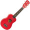 Laka Rainbow Series Sopran-Ukulele und Tragetasche, Rot
