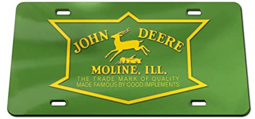 John Deere Green Vintage Logo License Plate - LP79721