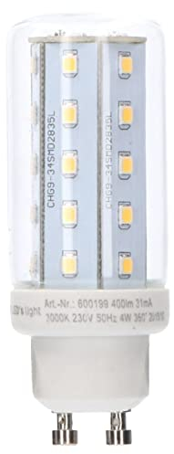 Proventa® LED Stab GU10 4W warmweiß Glas klar CRI97 für beste Farbwiedergabe