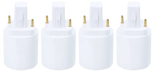 4 Stück G24D Auf E27 Lampensockel Adapter 2-Poliger Glühbirnenfassungsadapter Für Led Und Energiesparlampen Einfache Installation Und Nutzung Kompakt Und Leicht