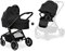 hauck Move so Simply Set Schwarz – 2 in 1 Kinderwagen & Kinderwagen mit Regenschutz ab Geburt bis 22 kg inklusive Gestell, Babywanne & Kleinkindsitz, kompakt & faltbar, UPF 50+, voll liegend