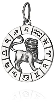 NKlaus Kettenanhänger Sternzeichen Löwe 925 Silber Horoskop 25mm Zodiak Anhänger 11104
