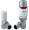 Drayton TRV4 Classic Thermostatic Radiator Valve and Lockshield Angled 15mm White and Chrome TRV Thermostat 07 05 180