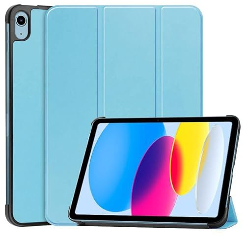 CoreParts Tri-fold Caster Hard Shell Cover - Sky Blue for Apple, TABX-IP10-COVER5