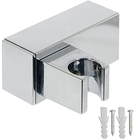 SPARES2GO Wall Clamp Compatible with Triton Shower Head Adjustable Square Angled Chrome Bracket Handset Holder