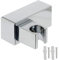 SPARES2GO Wall Clamp Compatible with Triton Shower Head Adjustable Square Angled Chrome Bracket Handset Holder
