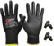 QEARSAFETY 2 Pairs Cut 5 Work Safety Gloves, Thin PU Palm Coated, Blade Cut, Sharp Edge Cut Risk Protect, Dexterity, Comfort, Grip (L)
