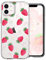 Cute Strawberry Case for iPhone 12/12pro 6.1 Inch with kawaii Little Daisy Design,Clear Slim Soft TPU Shockproof Protective Cover Compatible with iPhone 12/12pro for Women Girls Kids
