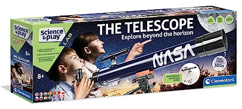 Clementoni - 75087 - Wissenschaft Und Spiel Lab - Das Teleskop - Lernspiel Der Wissenschaften, Spielzeug 8 Jahre, Astronomisches Teleskop Für Kinder, Einstiegsspiel Zur Astronomie