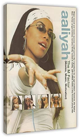Amerikanischer R&B-Sänger Aaliyah Aaliyah Vogue Leinwand-Poster, Wandkunst, Dekordruck, Bild, Gemälde für Wohnzimmer, Schlafzimmer, Dekoration, Rahmenstil, 50 x 75 cm