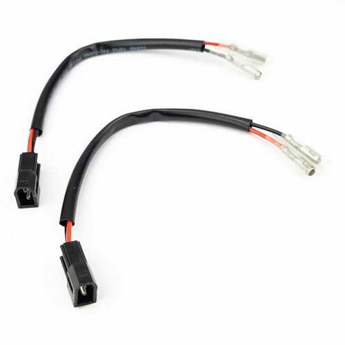Aharon Motorrad 12V Verlaengerungskabel-Adapter für LED-Blinker | Kompatibel mit Motorrädern von Aprilia | Motorrad Blinker Adapterkabel | Kabeladapterstecker | Wasserdicht