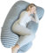 PharMeDoc Schwangerschaftskissen - Seitenschläferkissen, U Form Pregnancy Pillow und Stillkissen - Unterstützung für Rücken, Hüften, Beine, Bauch für Schwangere Frauen, Seitenschläferkissen mit Bezug
