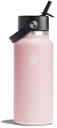 Hydro Flask - Water Bottle 946 ml (32 oz) - Vacuum Insulated Stainless Steel Water Bottle with Flex Straw Cap - Wide Mouth - Trillium