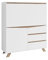 byLIVING Valentin Secrétaire en Bois Blanc 120 x 127 x 38 cm