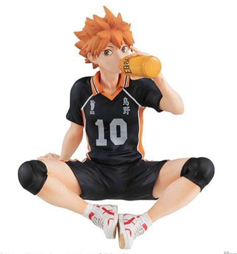Anjinguang Haikyuu Figur Hinata Syouyou/Kageyama Statue Nudelstopper Figur Modell 10 cm Haikyuu!!! Figur Sammlerstück PVC Sitzende Pose Skulptur Desktop Ornament Hinata Shoyo-c