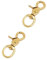 Brass Swivel Trigger Snap Hooks, 2 Pieces Brass Belt Buckle Lobster Clips, DIY Accessory for Leathercraft Handbag Keychain Purse Strap Pendants, 17x69