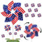 Gushu Windräder für den 4. Juli, rot, weiß und blau, Dekoration für den 4. Juli, amerikanische Flagge, Windrad, Gartenwindspinner, patriotische Außendekoration, Gedenktag,