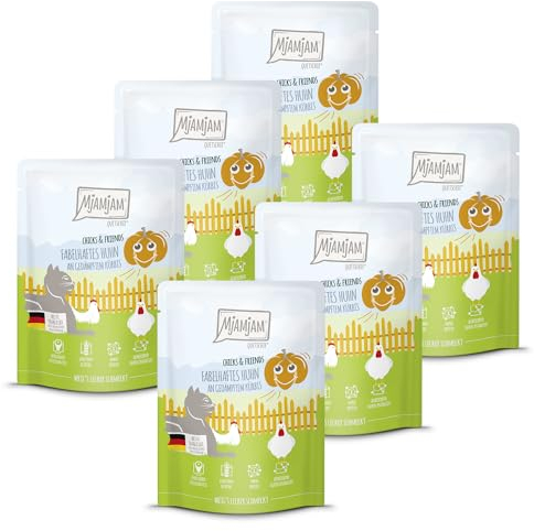 MjAMjAM - Quetschie - Chicks & Friends fabelhaftes Huhn an gedämpftem Kürbis 6 x 300g