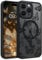 DUEDUE Matte Hülle für iPhone 15 Pro für MagSafe, Ästhetisch Schmetterling Sommer Muster Design Mädchen Frauen Geschenk Schutzhülle, Magnetische Handyhülle für iPhone 15 Pro 6,1 Zoll, Schwarz