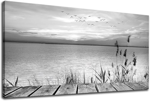 Peinture par Numéros pour Adulte Noir Et Blanc, Peinture Numero Paysage Activité Manuelle, Peindre par Nombre Kits avec Pinceaux Acryliques Peintures Kits pour la décoration de la Maison 70x140cm