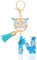 MWOOT Letter Keychain Initiale Schlüsselanhänger Buchstabe N,Alphabet Harz Blume Key Chain mit Schmetterling Quaste Anhänger Handtasche Geldbörse Charm,Blau Blütenblatt Keyring für Frauen (N)