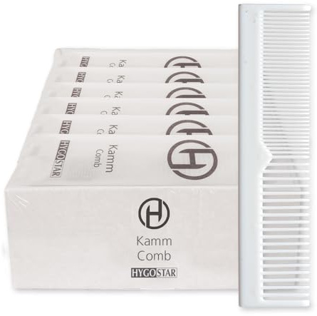 FRANZ MENSCH 1000 Stück Hygostar Kamm | Kunststoff, Karton, weiß, L: 13cm, Standard, Kamm, Haarkamm,Hotelkamm